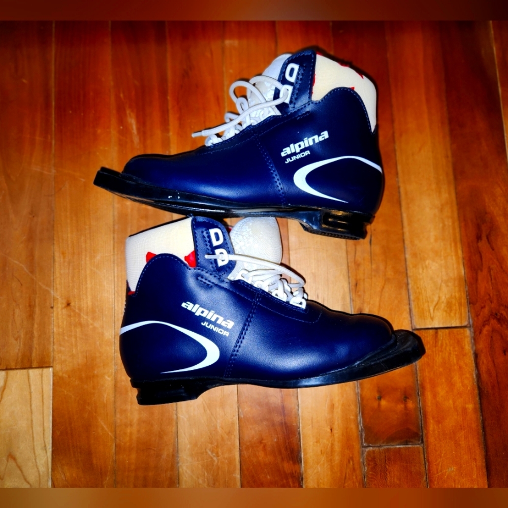 Alpine x-country ski boots. Youth size 3 which is their 35. EUC.